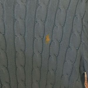 Blue polo sweater